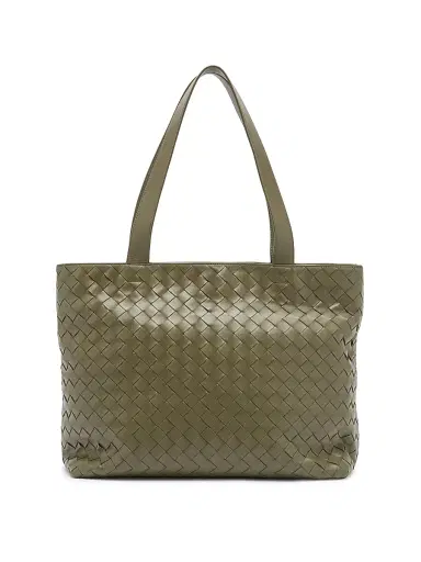 Bottega Veneta Men's Intrecciato Zipped Tote Bag - Crocodile Silver | Thumbnail 1