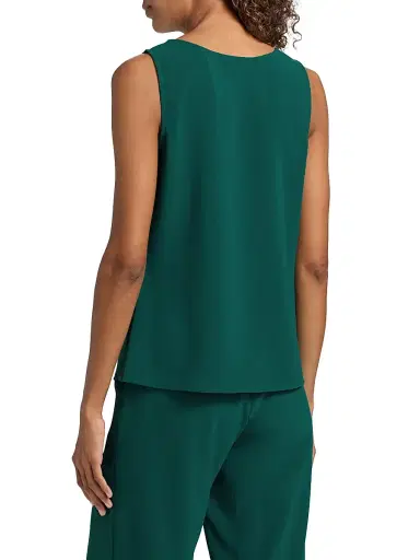 Misook Women's Crepe De Chine Tank - Spruce - Size XXL | Thumbnail 5
