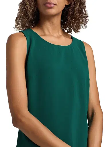 Misook Women's Crepe De Chine Tank - Spruce - Size XXL | Thumbnail 6