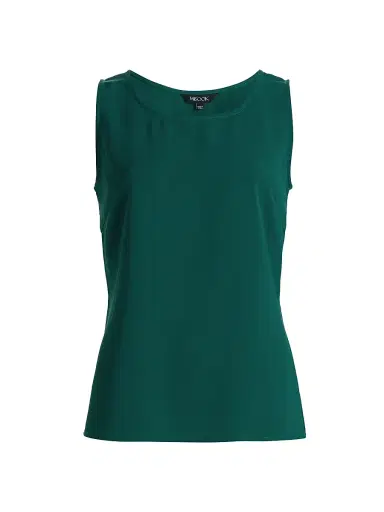 Misook Women's Crepe De Chine Tank - Spruce - Size XXL | Thumbnail 1