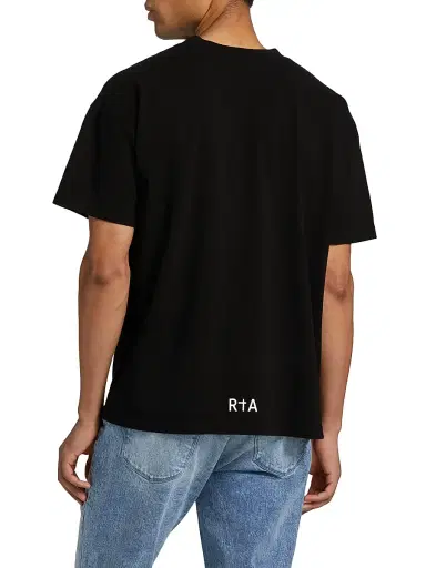 RTA Men's Colin Chest Logo T-Shirt - Black Chest Logo | Thumbnail 5
