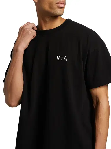 RTA Men's Colin Chest Logo T-Shirt - Black Chest Logo | Thumbnail 6