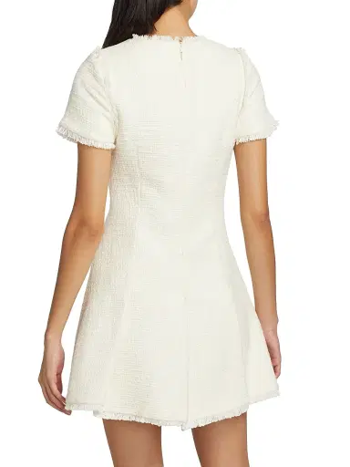 Cinq à Sept Women's Nova Cotton Tweed Minidress - Gardenia - Size 14 | Thumbnail 5