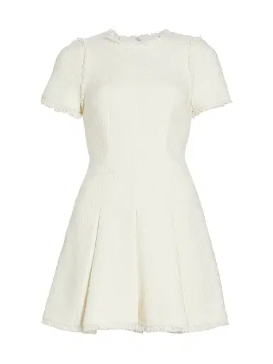 Cinq à Sept Women's Nova Cotton Tweed Minidress - Gardenia - Size 14 | Thumbnail 1