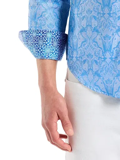 Robert Graham Men's Highland Woven Shirt - Light Blue | Thumbnail 5