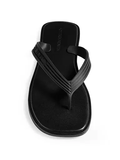 Bottega Veneta Men's Sampieri Logo Slip-On Sandals - Black - Size 13 | Thumbnail 2 Bottega Veneta Men's Sampieri Logo Slip-On Sandals - Black - Size 13 | Thumbnail 2