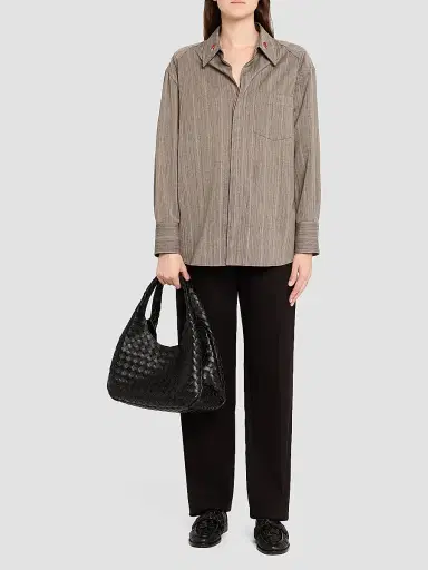 Bottega Veneta Women's Medium Campana Intrecciato Leather Shoulder Bag | Thumbnail 2 Bottega Veneta Women's Medium Campana Intrecciato Leather Shoulder Bag | Thumbnail 2