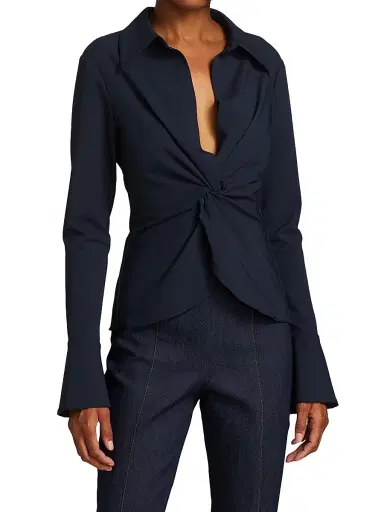 Cinq à Sept Women's Mckenna Twist-Front Blouse | Thumbnail 3