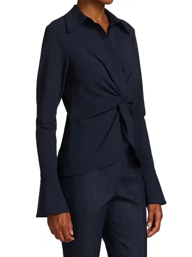 Cinq à Sept Women's Mckenna Twist-Front Blouse | Thumbnail 4