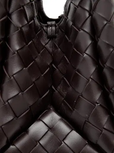Bottega Veneta Women's Medium Campana Intrecciato Leather Shoulder Bag - Fondant Brass | Thumbnail 4
