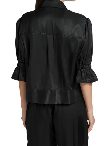 Cinq à Sept Women's Holly Puff-Sleeve Utility Jacket - Black - Size XL | Thumbnail 5 Cinq à Sept Women's Holly Puff-Sleeve Utility Jacket - Black - Size XL | Thumbnail 5