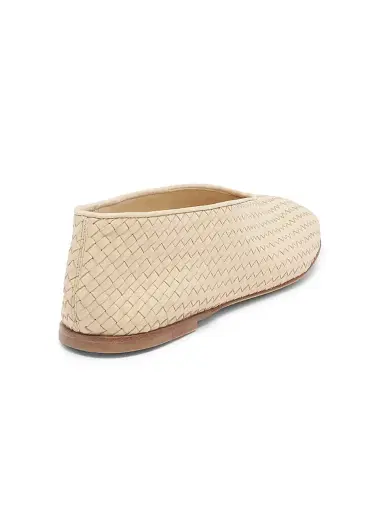 Bottega Veneta Women's Rosa Intrecciato Leather Flats - Tufo - Size 6 | Thumbnail 3 Bottega Veneta Women's Rosa Intrecciato Leather Flats - Tufo - Size 6 | Thumbnail 3