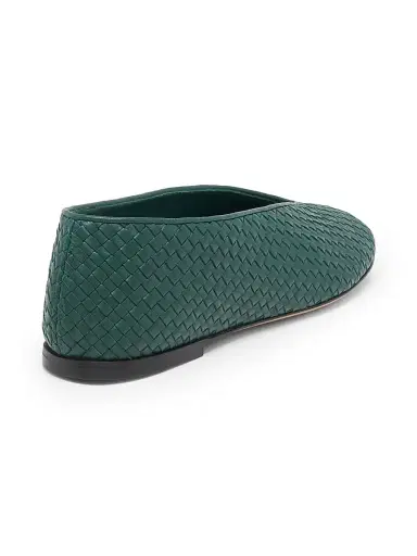 Bottega Veneta Women's Rosa Intrecciato Leather Flats | Thumbnail 3 Bottega Veneta Women's Rosa Intrecciato Leather Flats | Thumbnail 3