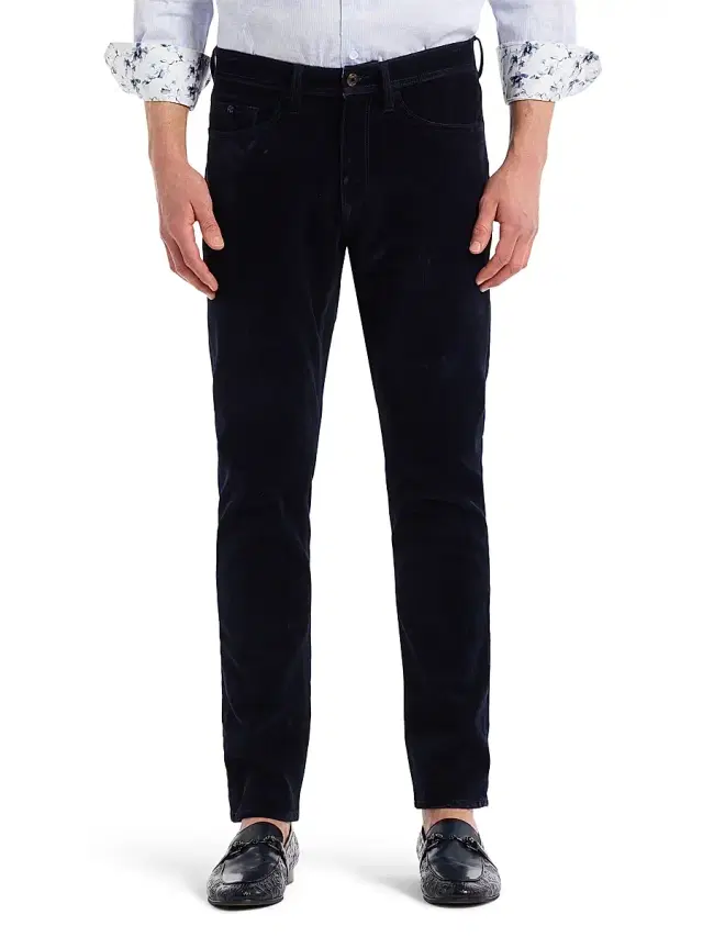 Robert Graham Men's Celestial Velvet 5-Pocket Pants - Navy
