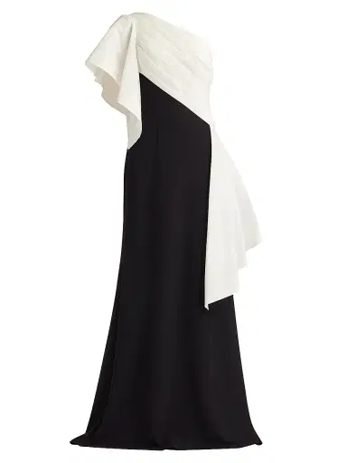 Tadashi Shoji Women's Pleated Draped One-Shoulder Gown | Thumbnail 1 Tadashi Shoji Women's Pleated Draped One-Shoulder Gown | Thumbnail 1