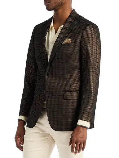 Robert Graham Men's Colden Houndstooth Sportcoat - Camel - Size 40 | Thumbnail 3
