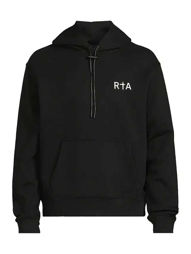 Men's Dion Cross Cotton Hoodie - Black White Cross