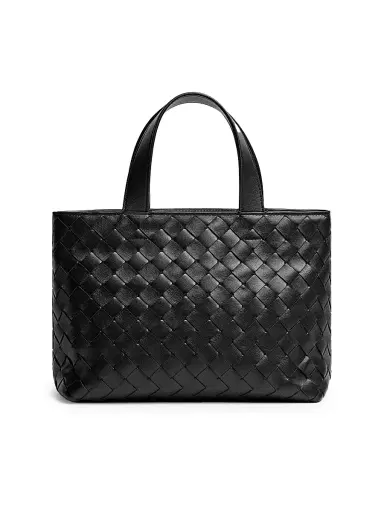 Bottega Veneta Men's Mini Intrecciato Leather Zip Tote Bag | Thumbnail 1 Bottega Veneta Men's Mini Intrecciato Leather Zip Tote Bag | Thumbnail 1