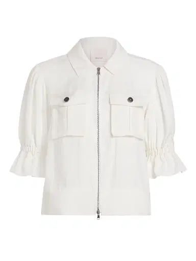 Cinq à Sept Women's Holly Puff-Sleeve Utility Jacket | Thumbnail 1 Cinq à Sept Women's Holly Puff-Sleeve Utility Jacket | Thumbnail 1