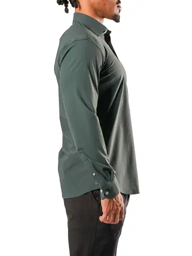 Maceoo Men's Fibonacci Stretch Euro Shirt - Green | Thumbnail 5