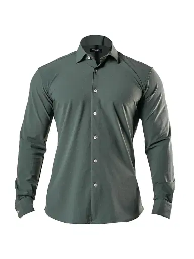 Maceoo Men's Fibonacci Stretch Euro Shirt - Green | Thumbnail 1