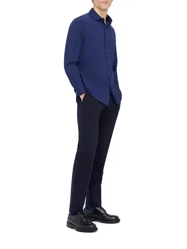 Bugatchi Men's OoohCotton Tech Button-Up Shirt - Navy - Size XXXL | Thumbnail 2