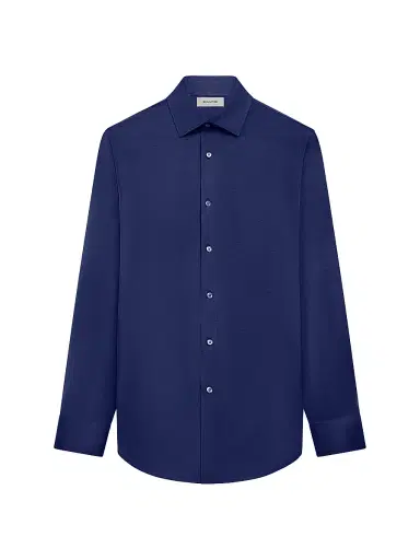Bugatchi Men's OoohCotton Tech Button-Up Shirt - Navy - Size XXXL | Thumbnail 1