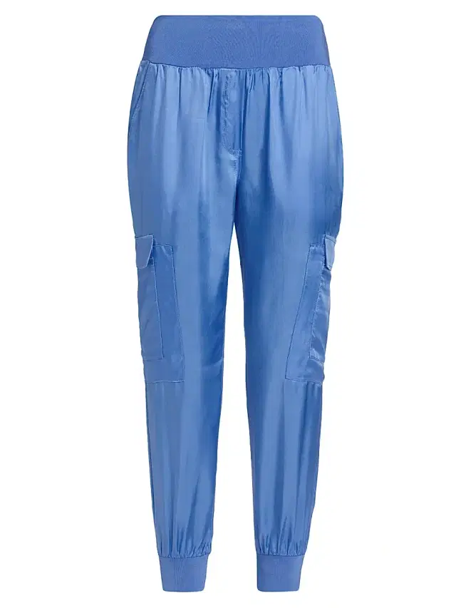 Cinq à Sept Women's Giles Twill Cargo Joggers - Cobalt Wave