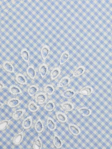 Cinq à Sept Women's Jessa Gingham Eyelet Cotton-Blend Top - Lilac Opal | Thumbnail 7 Cinq à Sept Women's Jessa Gingham Eyelet Cotton-Blend Top - Lilac Opal | Thumbnail 7