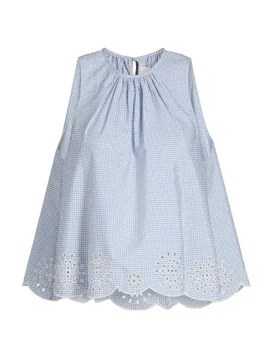 Cinq à Sept Women's Jessa Gingham Eyelet Cotton-Blend Top - Lilac Opal | Thumbnail 1 Cinq à Sept Women's Jessa Gingham Eyelet Cotton-Blend Top - Lilac Opal | Thumbnail 1