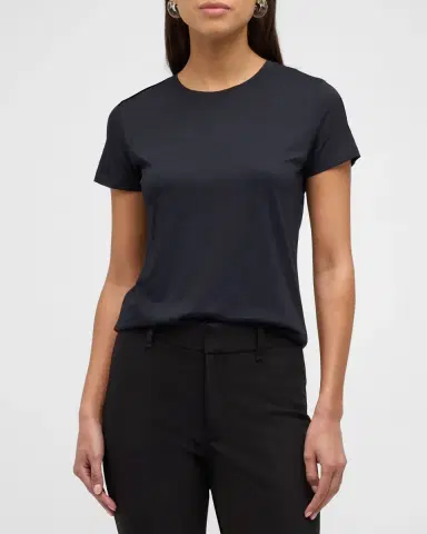 Vince Essential Crewneck Pima Cotton Tee | Thumbnail 4