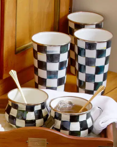 MacKenzie-Childs Courtly Check Enamel Tumbler | Thumbnail 2