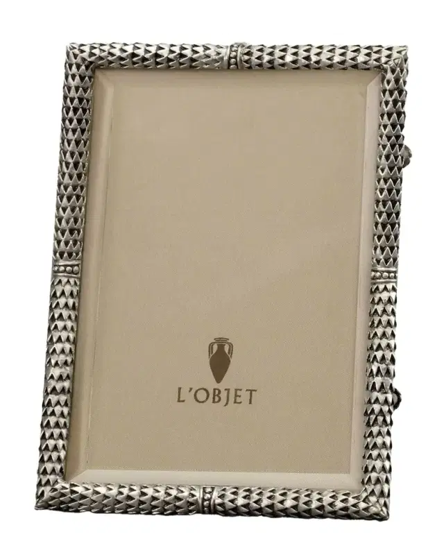 L 'Objet Scales Platinum Picture Frame, 5" x 7"