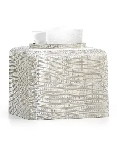 Labrazel Woven Tissue Box Cover, Platinum | Thumbnail 2