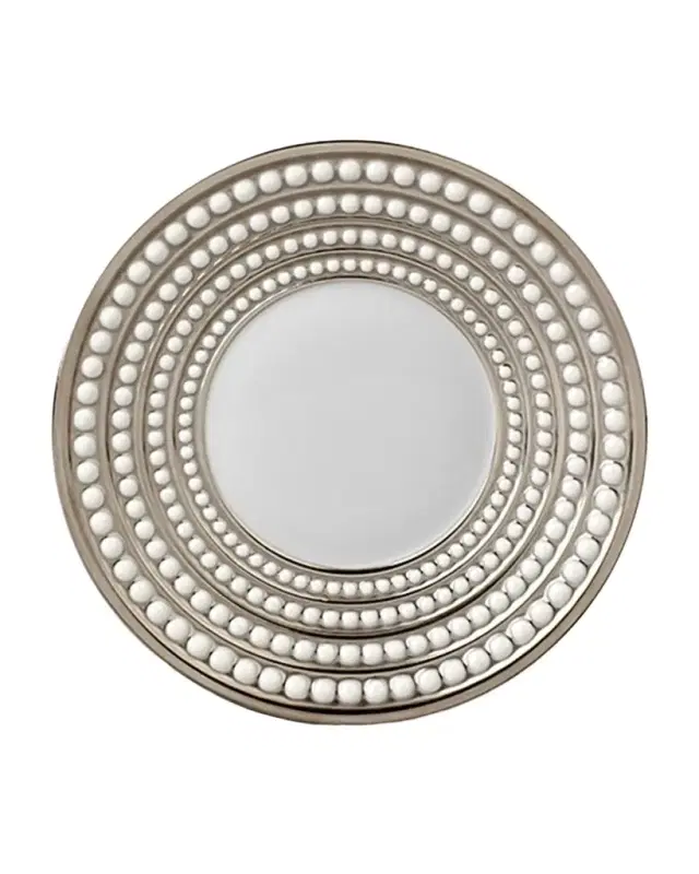 L 'Objet Perlee Platinum Saucer