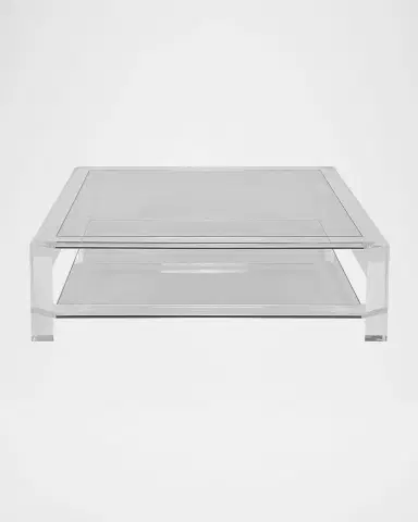 Interlude Home Surrey Acrylic Square Cocktail Table, Large | Thumbnail 2 Interlude Home Surrey Acrylic Square Cocktail Table, Large | Thumbnail 2