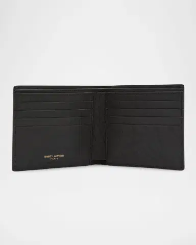 Saint Laurent Men's Tonal Monogram Leather Bifold Wallet | Thumbnail 3 Saint Laurent Men's Tonal Monogram Leather Bifold Wallet | Thumbnail 3