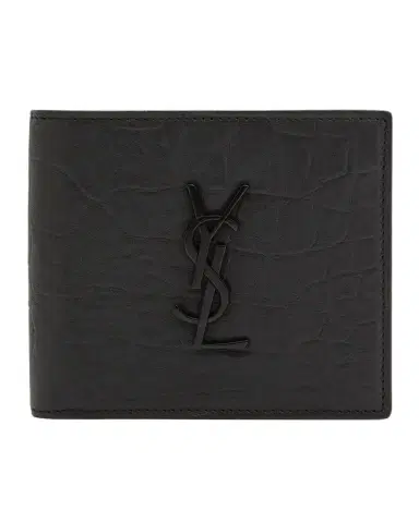Saint Laurent Men's Tonal Monogram Leather Bifold Wallet | Thumbnail 1 Saint Laurent Men's Tonal Monogram Leather Bifold Wallet | Thumbnail 1