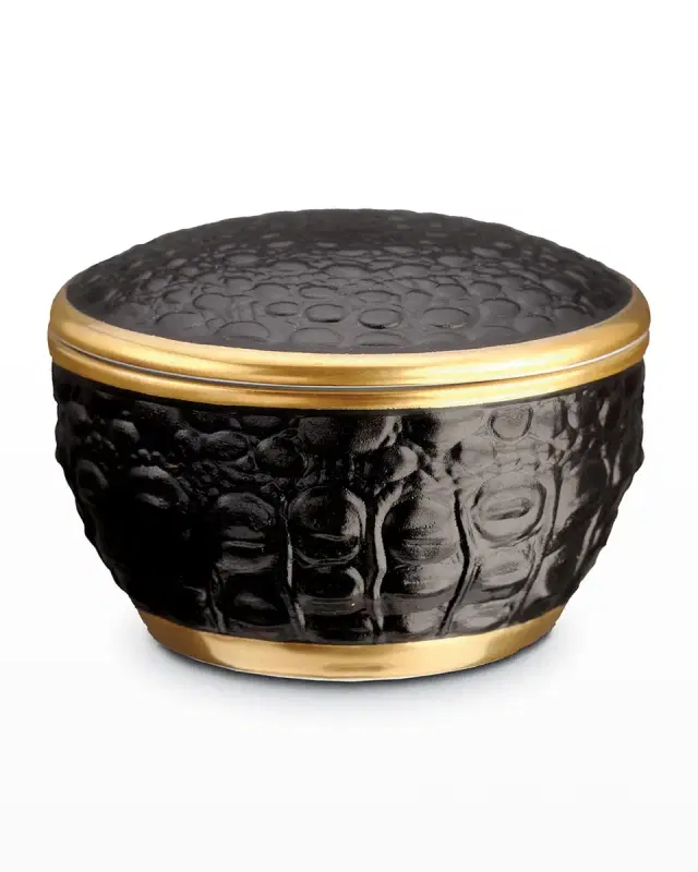 L 'Objet Crocodile Round Box