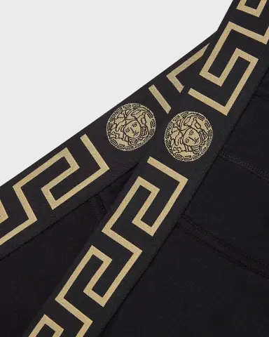 Versace Two-Pack Greca Border Long Boxer Trunks | Thumbnail 2