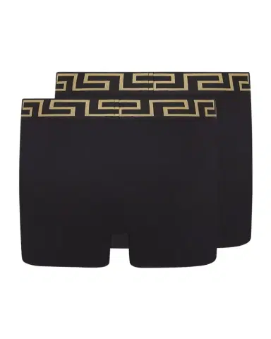 Versace Two-Pack Greca Border Long Boxer Trunks | Thumbnail 1