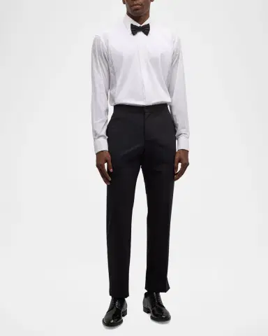 Brioni Pleated Poplin French-Cuff Dress Shirt | Thumbnail 3 Brioni Pleated Poplin French-Cuff Dress Shirt | Thumbnail 3