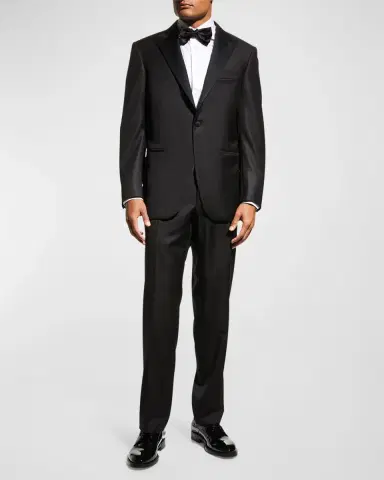 Canali Wool Two-Piece Tuxedo Suit | Thumbnail 2 Canali Wool Two-Piece Tuxedo Suit | Thumbnail 2