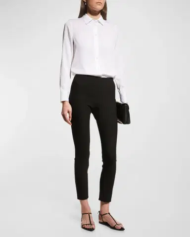 Vince Slim-Fit Long-Sleeve Stretch-Silk Blouse | Thumbnail 2 Vince Slim-Fit Long-Sleeve Stretch-Silk Blouse | Thumbnail 2