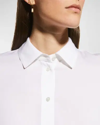 Vince Slim-Fit Long-Sleeve Stretch-Silk Blouse | Thumbnail 7 Vince Slim-Fit Long-Sleeve Stretch-Silk Blouse | Thumbnail 7