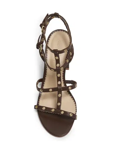 Cinq à Sept Women's Maisie Grommet Strappy Leather Block Sandals - Chocolate - Size 11 | Thumbnail 4 Cinq à Sept Women's Maisie Grommet Strappy Leather Block Sandals - Chocolate - Size 11 | Thumbnail 4