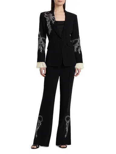 Cinq à Sept Women's Abeline Cascading Ribbon Pants | Thumbnail 2 Cinq à Sept Women's Abeline Cascading Ribbon Pants | Thumbnail 2