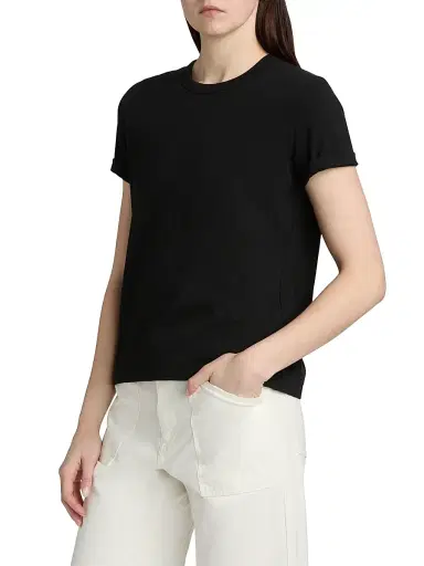 Moussy Vintage Women's Basic Crewneck Cotton T-Shirt | Thumbnail 4 Moussy Vintage Women's Basic Crewneck Cotton T-Shirt | Thumbnail 4