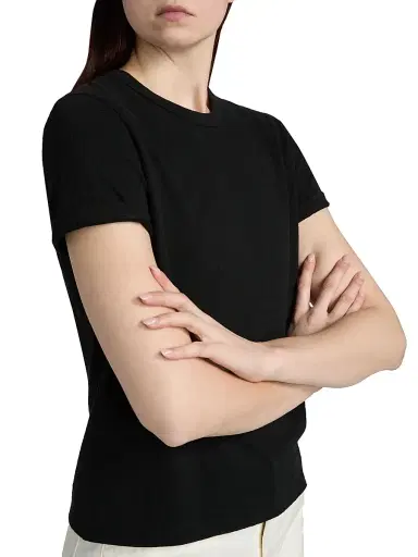 Moussy Vintage Women's Basic Crewneck Cotton T-Shirt | Thumbnail 6 Moussy Vintage Women's Basic Crewneck Cotton T-Shirt | Thumbnail 6