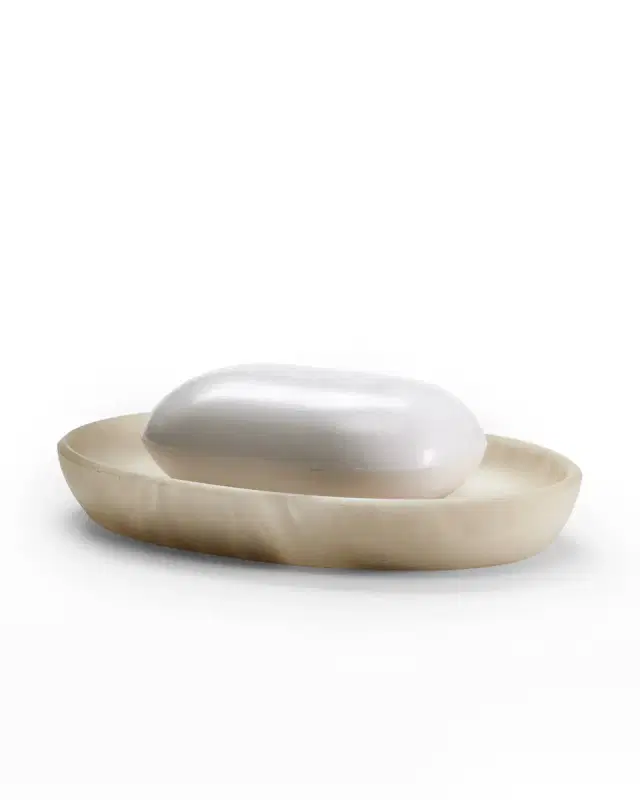 Labrazel Alisa Alabaster Soap Dish, Cream